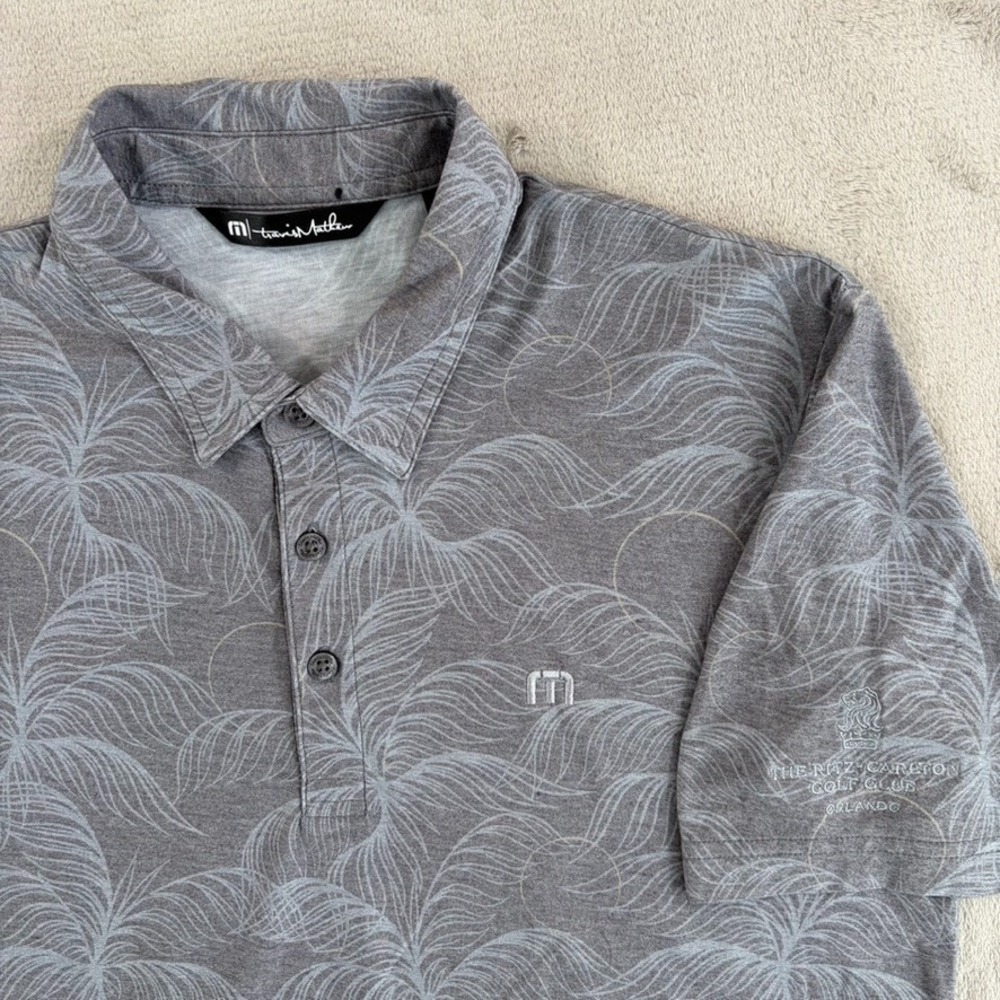 Travis Mathew x The Ritz Carlton Golf Club Orlando Polo Shirt Grey Men Medium